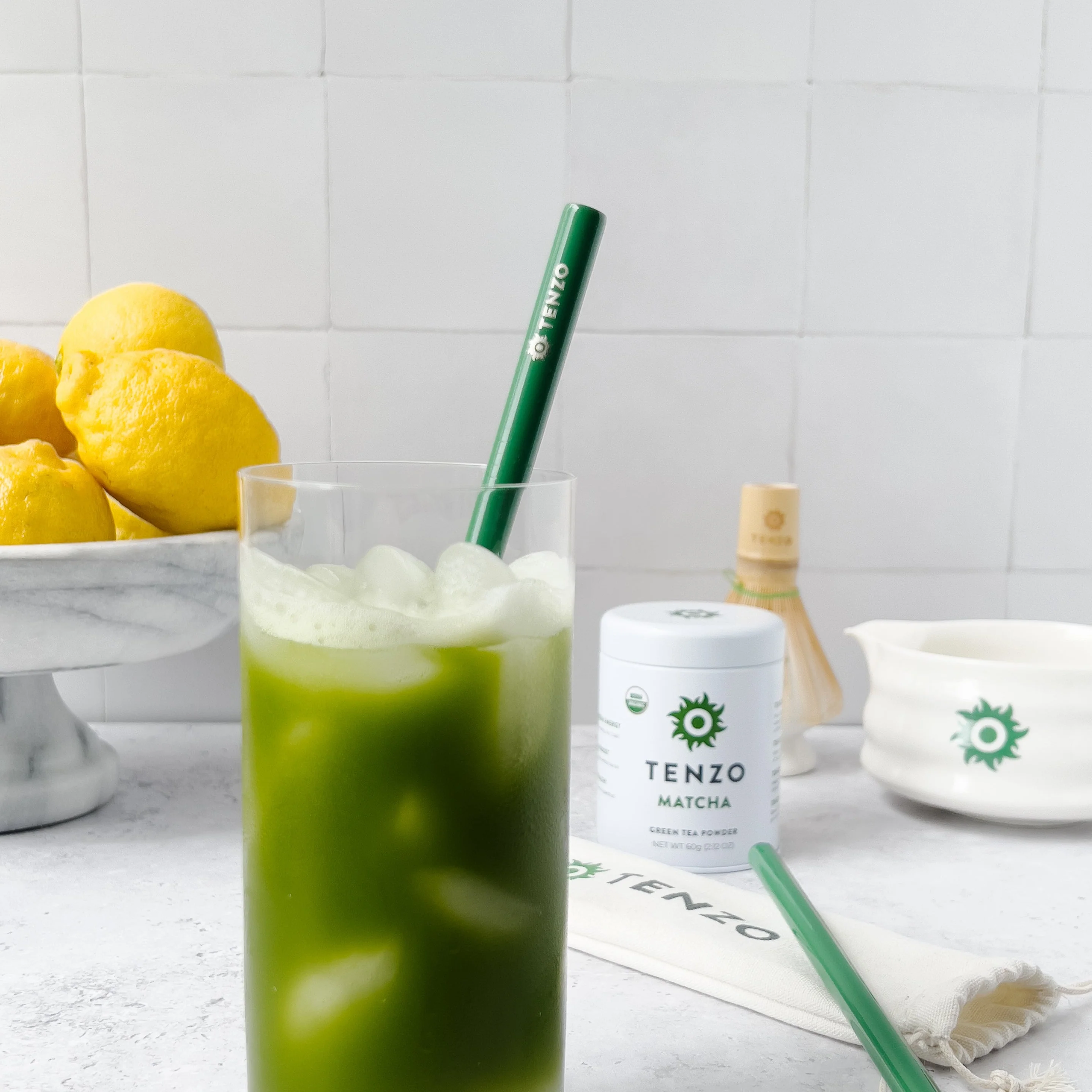 Green Straws, 2 Pack, Tenzo Limited Edition - Image 3