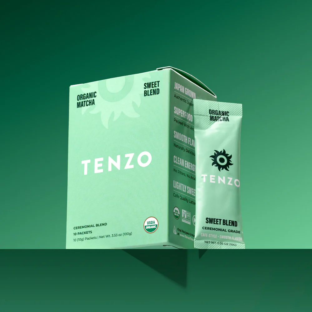 Tenzo® Sweet Blend Matcha Single Serve (Box of 10) - Image 4